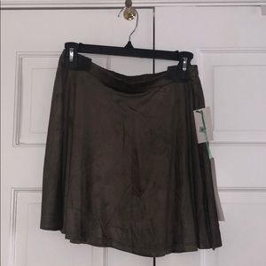 Brown suede skirt